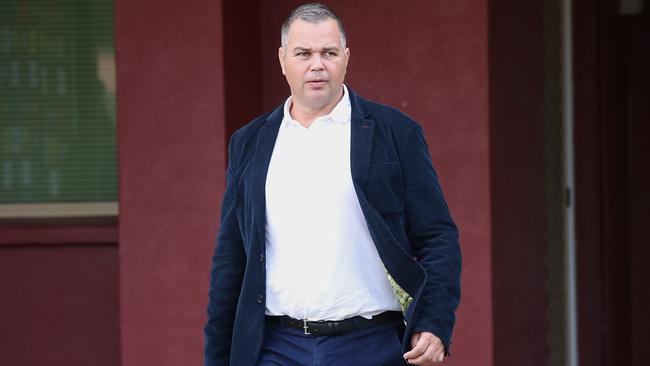 Brisbane coach Anthony Seibold arrives at Broncos HQ for the final time as head coach Picture: Getty Images