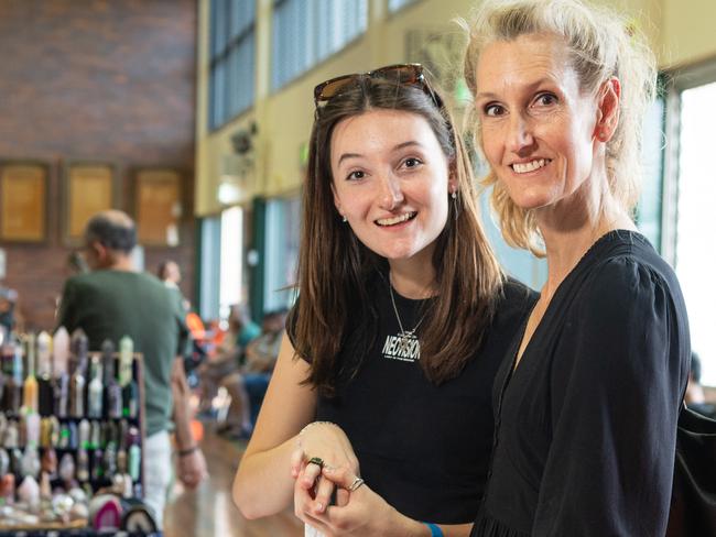 Nala (left) and May Splettstoesser at Gemfest hosted by Toowoomba Lapidary Club at Centenary Heights State High School, Saturday, October 19, 2024. Picture: Kevin Farmer