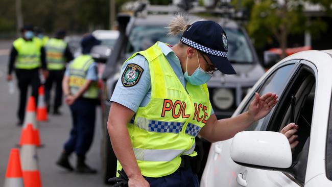 The police operation on the NSW/Victorian border is now over. Picture: Lisa Maree Williams