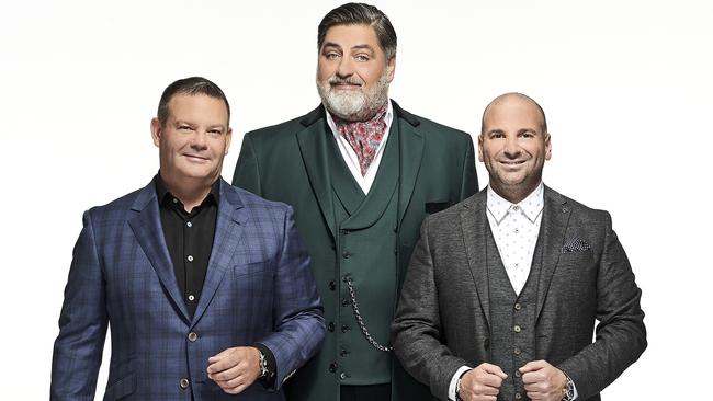 MasterChef Australia’s Gary Mehigan, Matt Preston and George Calombaris have been working together for a decade. Picture: Tina Smigielski