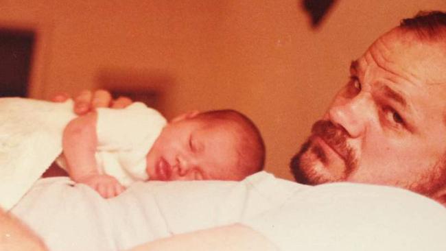 Meghan Markle as a baby with father Thomas Markle. Picture: Meghan Markle/Instagram