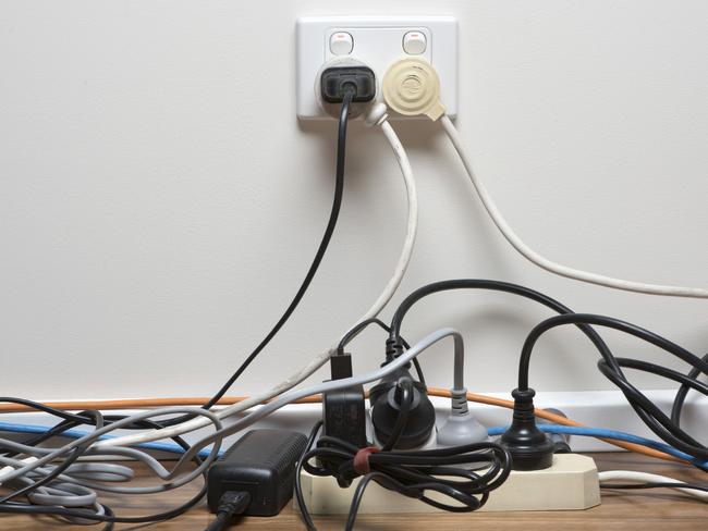 Tangled electrical cords. Picture: iStock.