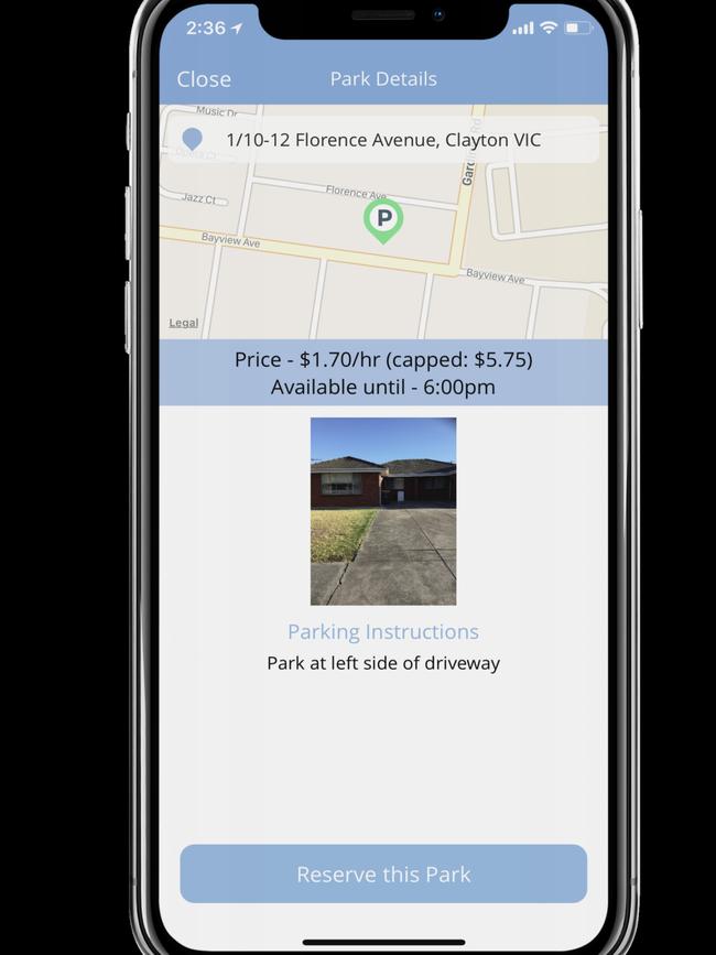 The app gives people an idea of what parking is available.