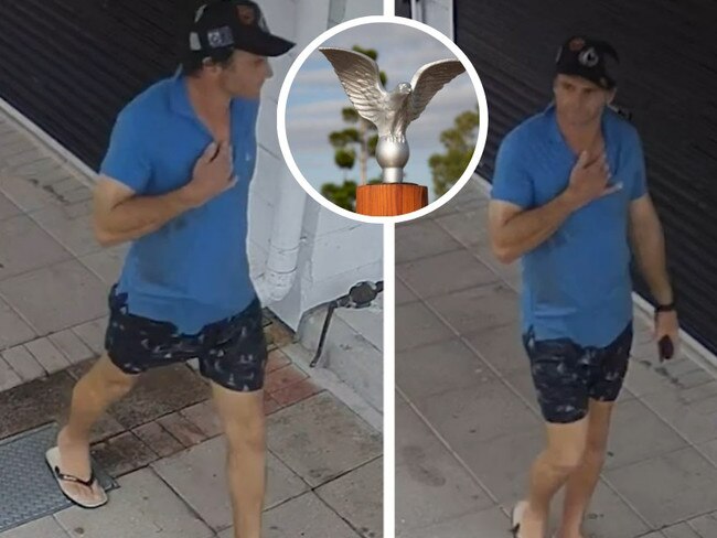 Police have released more an image of a man they believe can help with inquiries into the theft of a Townsville war monument. Picture: QPS