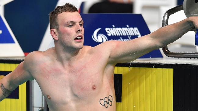 Kyle Chalmers has sent a message to the world with a hot time in the 100m freestyle heats. Picture: AAP Image/Darren England