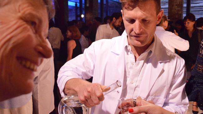 A sommelier at the H20: Water Bar, Sydney. Photo: Benedict Brook