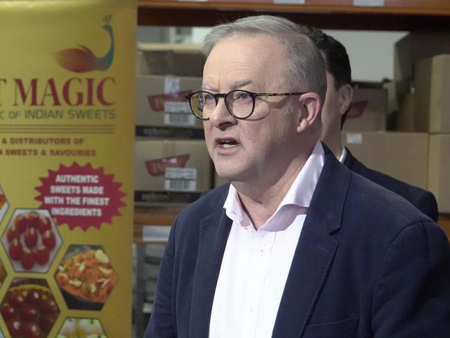 Prime Minister Anthony Albanese said his government is hitting the “sweet spot” on inflation. Picture: NCA NewsWire / Valeriu Campan