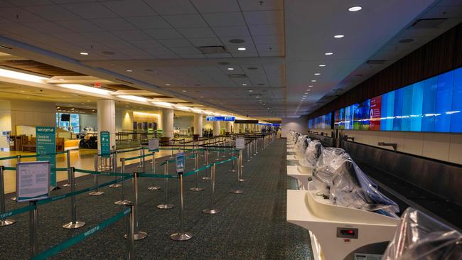An empty terminal at Orlando International Airport. Picture: Saul Martinez/Getty Images/AFP