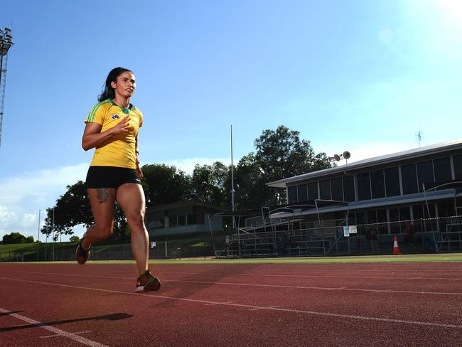 Sprinter Jessica Peris on the track