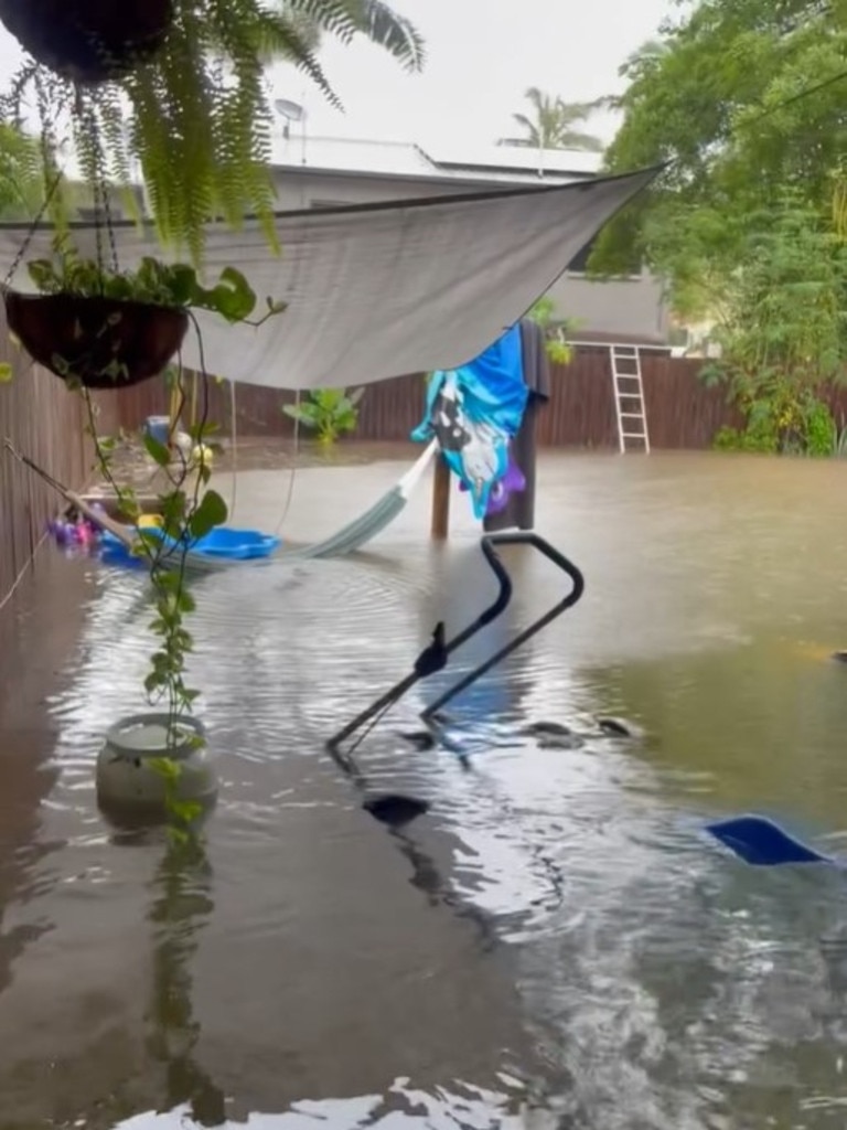 He claims floodwaters caught him and his neighbours by surprise on Monday afternoon. Picture: Supplied