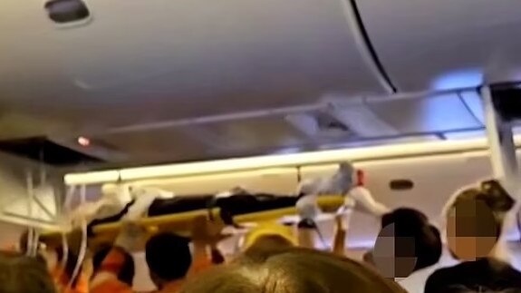 The flight from London Heathrow was forced to divert to Bangkok after experiencing severe turbulence while entering airspace in the region. Picture: Twitter