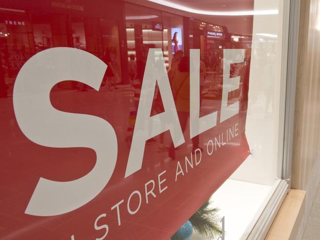 A sale sign in Grand Central for the Boxing Day sales, Monday, December 26, 2016.