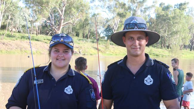 Constable Daniel Burton and Police Liaison Officer Chelsea Beardmore from St George station were awarded a QBank everyday heroes award for their Blue Lures initiative.