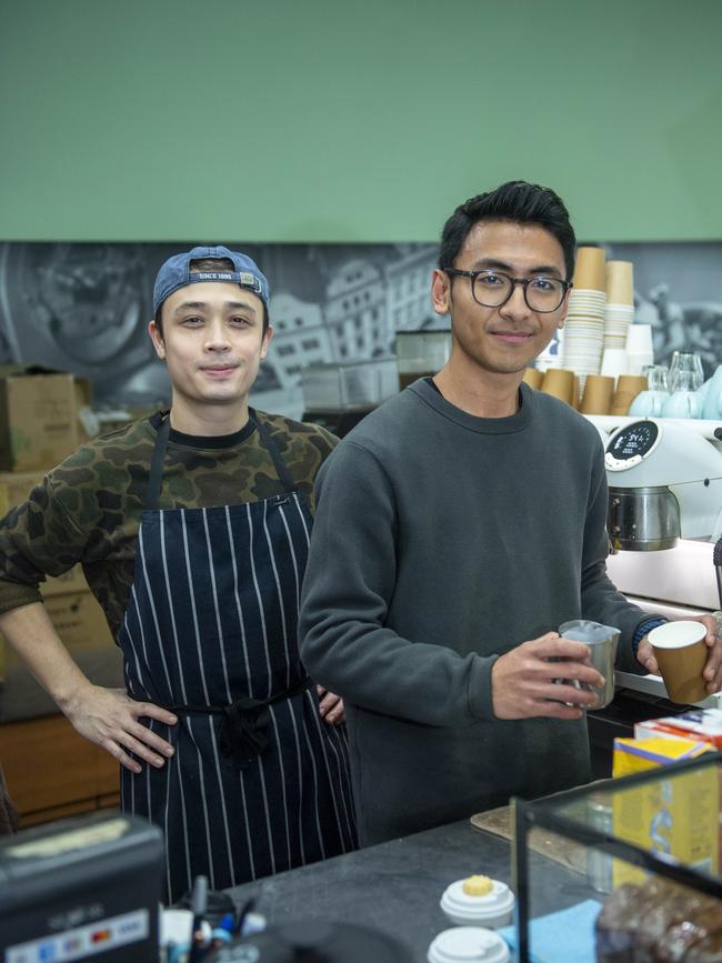 At Jim and Co cafe barista Yudha Sutra and chef Sam Ruayuanyong. Picture: Jeremy Piper