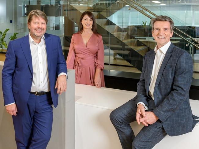 Cowell Clarke chief operating officer Natasha Nicholas, chief executive Rob Comazzetto, receptionist Kristen Muster and chairman of partners Brett Cowell