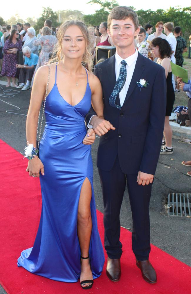 Nathan Davis and Jemma Stevens at the 2023 Gin Gin State High School Formal.