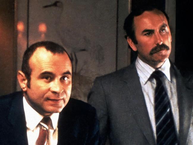 ONE TIME WEB USE FOR NEWS.COM.AU ONLY - FEES APPLY - 2YP1KTF BOB HOSKINS, P. H. MORIARTY and DEREK THOMPSON in THE LONG GOOD FRIDAY (1980), directed by JOHN MACKENZIE. Copyright: Editorial use only. No merchandising or book covers. This is a publicly distributed handout. Access rights only, no license of copyright provided. Only to be reproduced in conjunction with promotion of this film. Credit: HANDMADE FILMS / AlbumPicture: Alamy