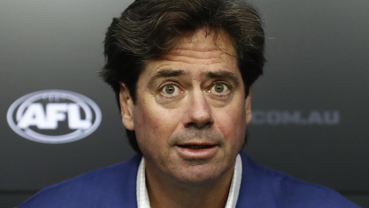 The AFL (CEO Gillon McLachlan pictured) is investigating a massive leak of nude images of more than 45 past and present players (Photo by Darrian Traynor/Getty Images)