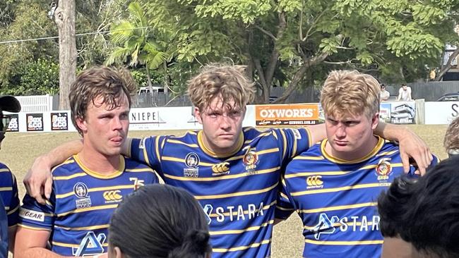 Colts 1 rugby weapon Xavier Boyle. Boyle (centre) was a standout in today’s club rugby action.