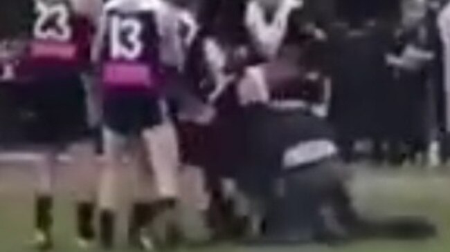 A Melton South under-18s football coach stood down by his club after becoming involved in a fight with several of his own players. Picture: Channel 9