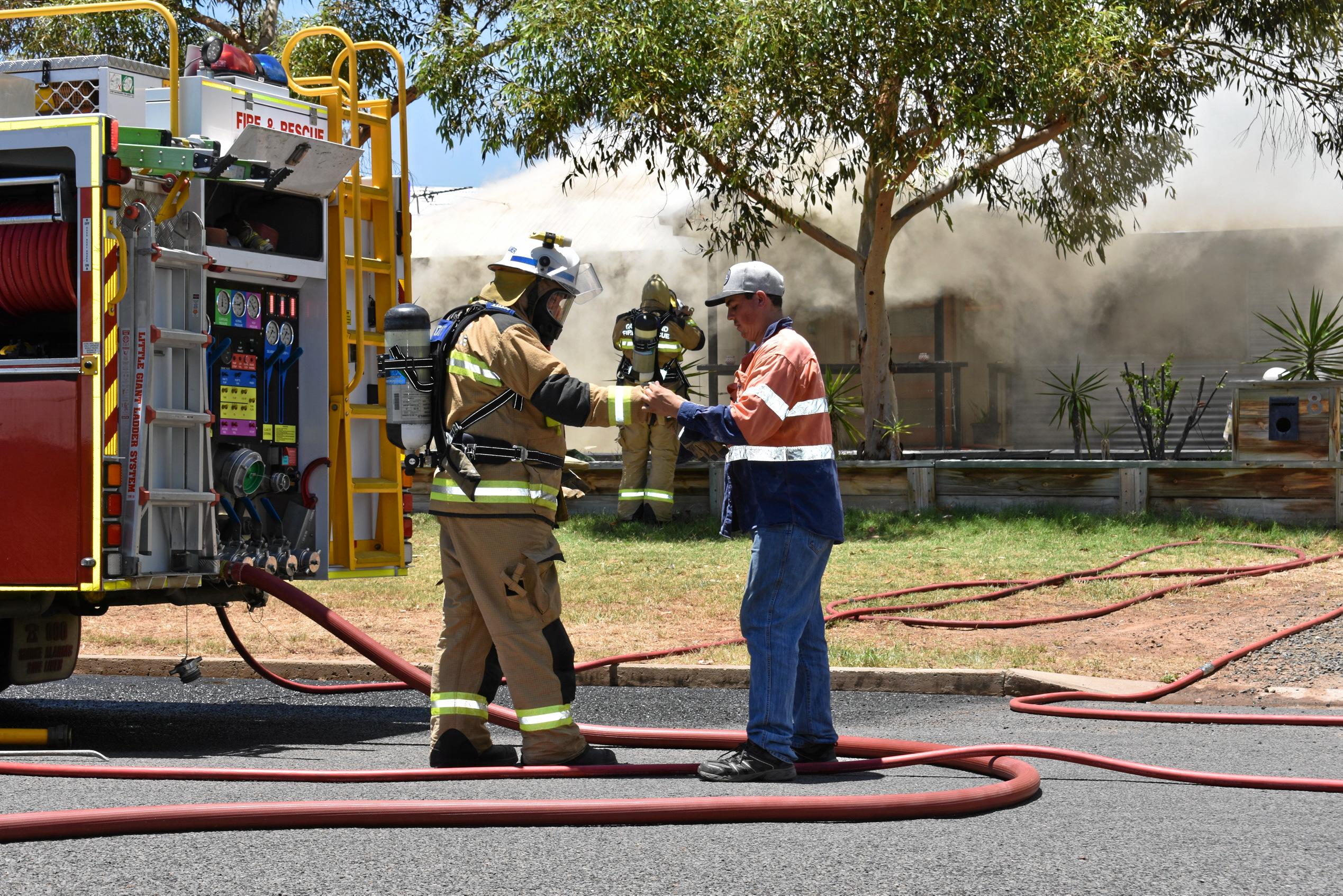 House fire on May St, Roma. Picture: Jorja McDonnell