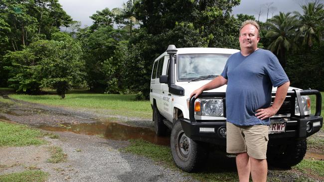 Cape Tribulation business owner Lawrence Mason says there is a “cold anger” in the Daintree about mandatory vaccinations for some workers. Picture: Marc McCormack