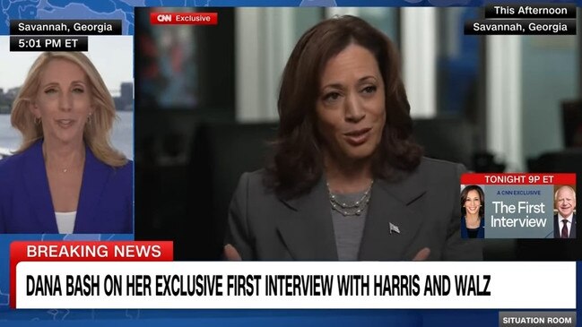 Kamala Harris has only given one major pre-debate interview. Picture: CNN