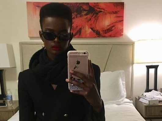 Adau Mornyang posted this Instagram shot from her LA hotel room a few days ago.