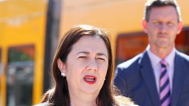 QLD Premier Annastacia Palaszczuk during a media conference in Broadbeach. Picture: Tertius Pickard