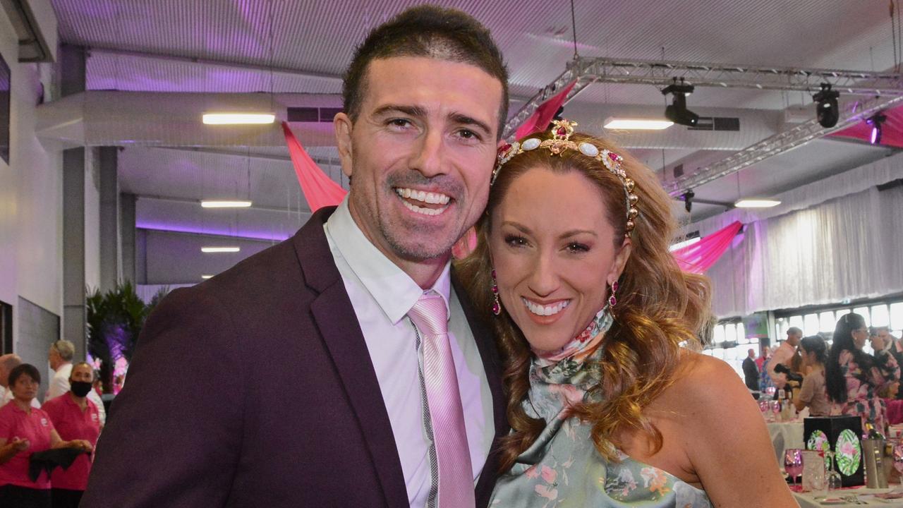 Mat Price and Tamra Bow at Pink Ribbon Race Day in the Events Centre, GCTC Bundall. Pic: Regina King