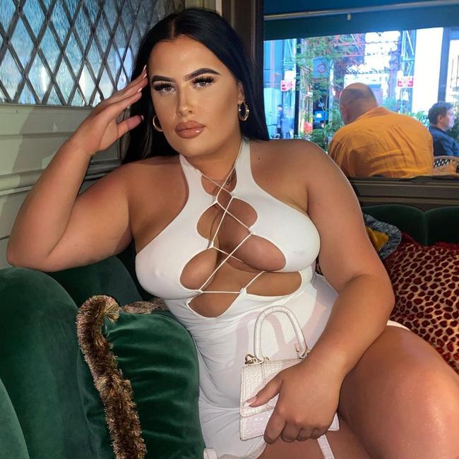 Katie claims she was the only ‘thicker’ woman in her group – and the only one to be targeted for their outfit despite all of them wearing ‘revealing’ clothes. Picture: Instagram/Katiehaywood_x