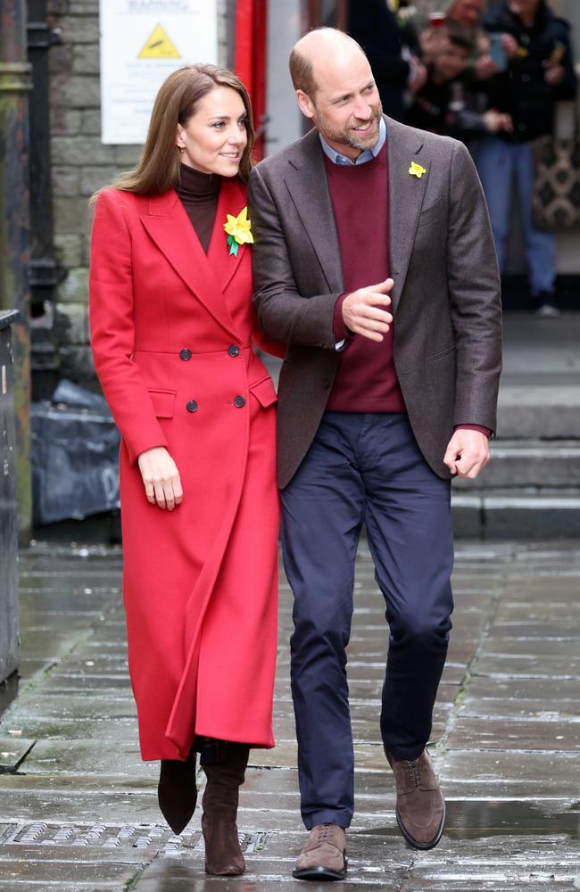 Catherine, Princess of Wales and Prince William, Prince of Wales during a visit to Pontypridd Market. Picture: Chris Jackson/Getty Images