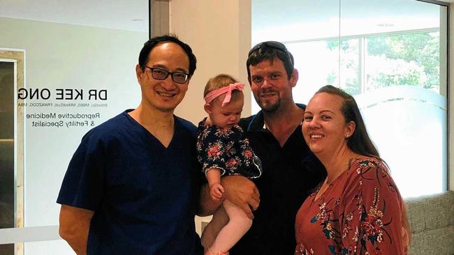 Meeting the IVF doctor  who made Hope possible, Dr Kee Ong from Monash IVF. Picture: Contributed