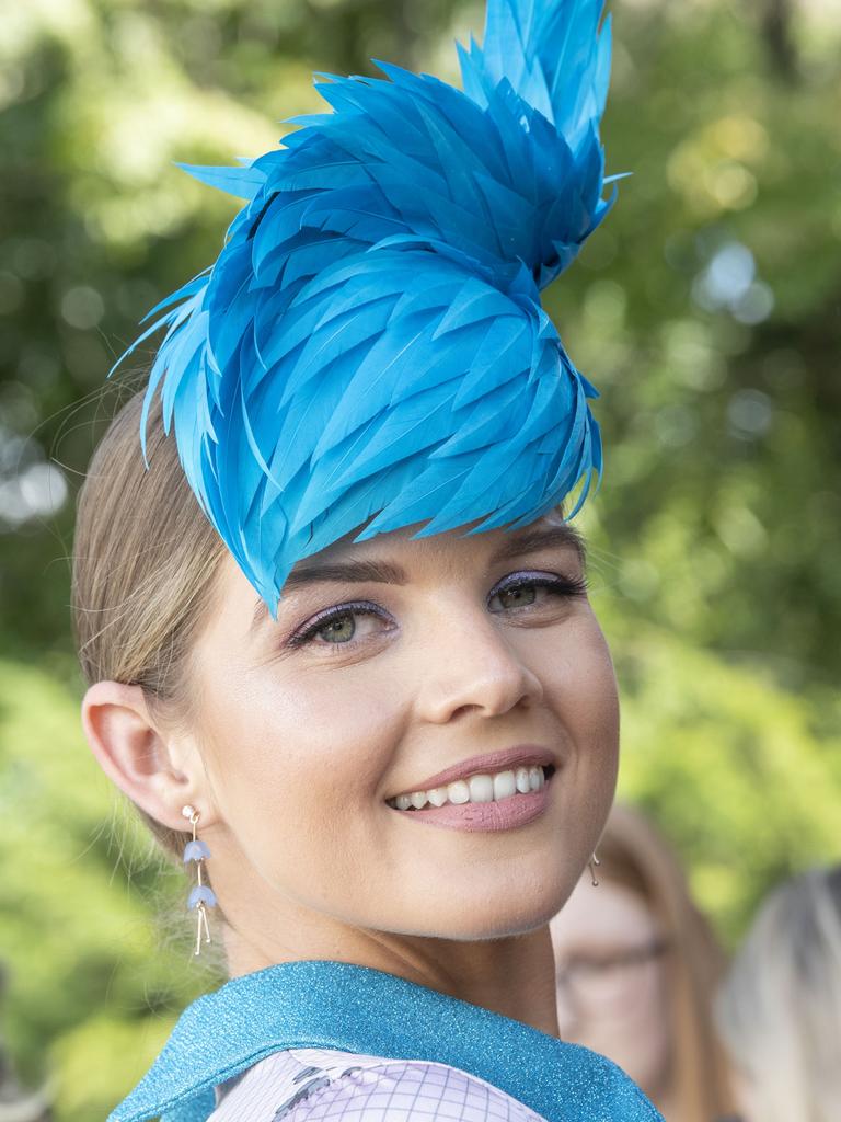 Fashions on the Field runner up Gracyn Marsterson at the 2022 Weetwood Handicap race day at Toowoomba Turf Club. Picture: Nev Madsen.