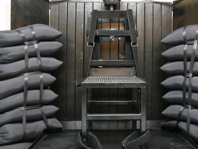 The firing squad execution chamber at the Utah State Prison in Draper. The US ranks fifth for its execution tally.