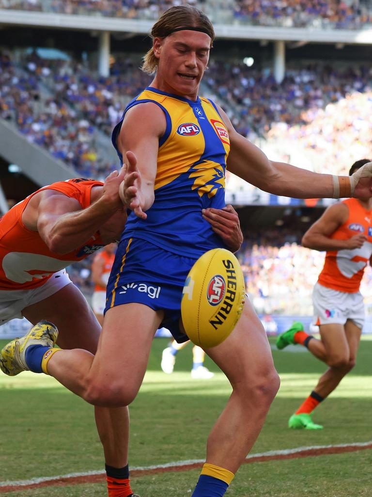 He showed flashes of brilliance against GWS. (Photo by James Worsfold/AFL Photos/via Getty Images )