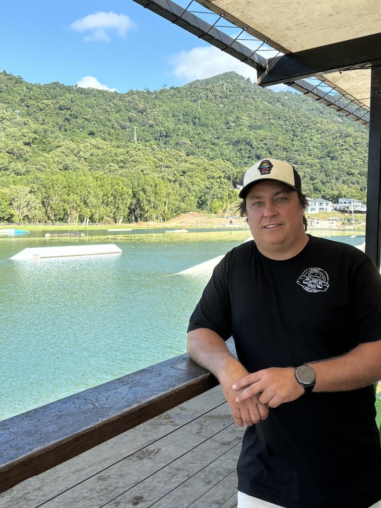 Adam Homer owns the Cairns Wake park which has had numerous break-ins with crims leaving a path of devastation and damage to the business. Photo: Dylan Nicholson