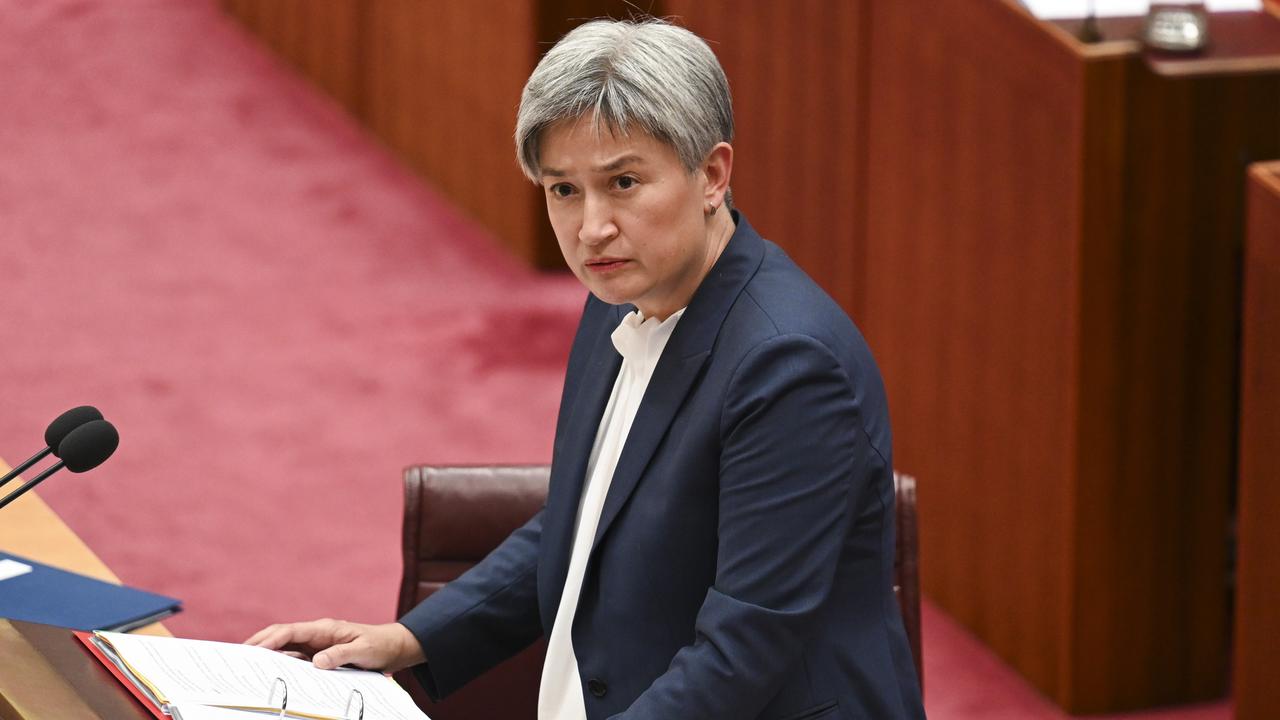 Senator Wong fired back at the Coalition. Picture: NCA NewsWire / Martin Ollman