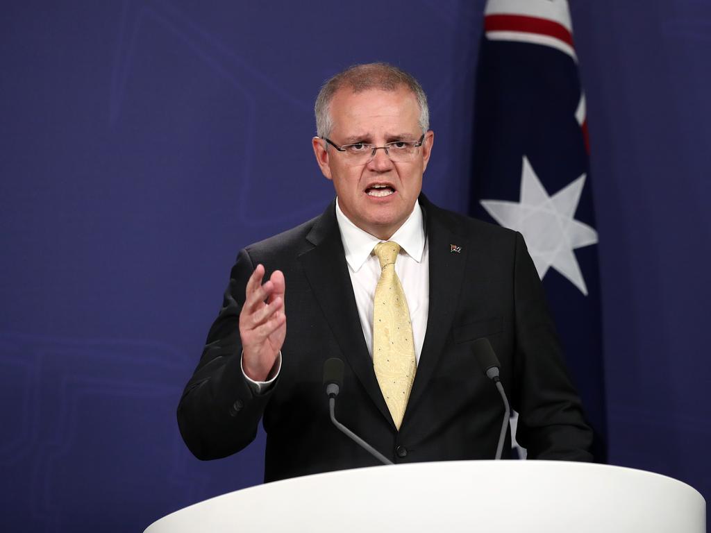 Prime Minister Scott Morrison is facing a battle to win at the next election. Picture: Cameron Spencer/Getty Images