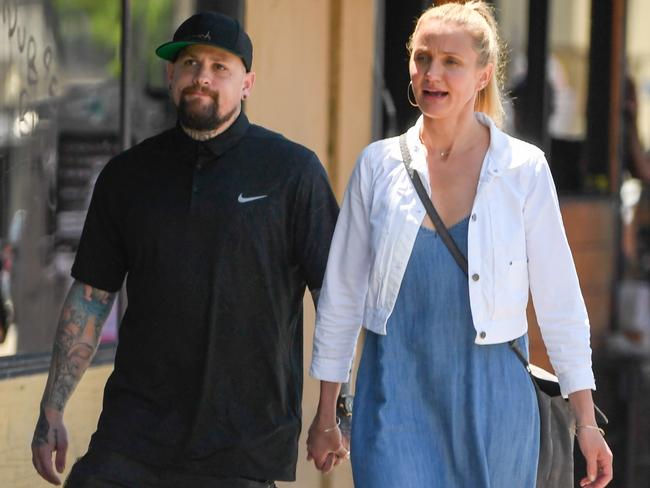 Cameron Diaz and husband Benji Madden with whom she is “an equal”. Picture: Splash