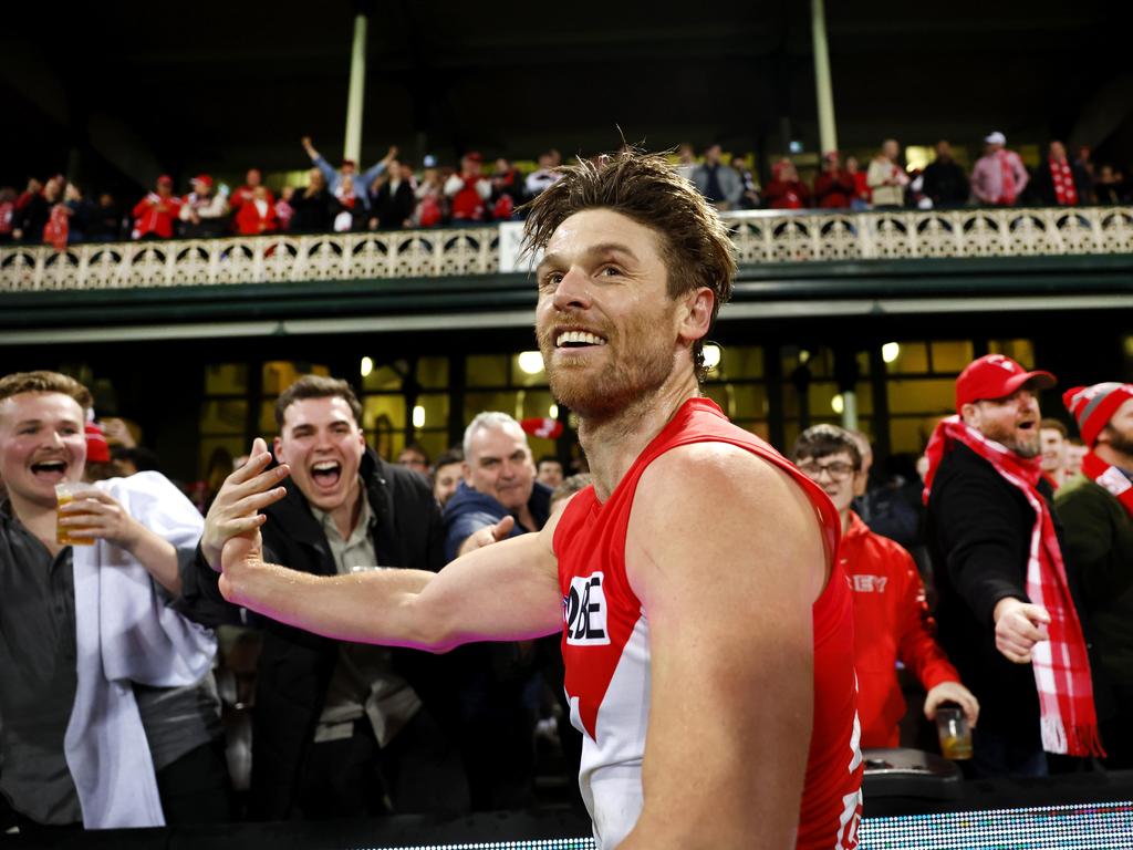 The spotlight will be on Dane Rampe on Friday night as he celebrates his 250th AFL game. Picture: Phil Hillyard