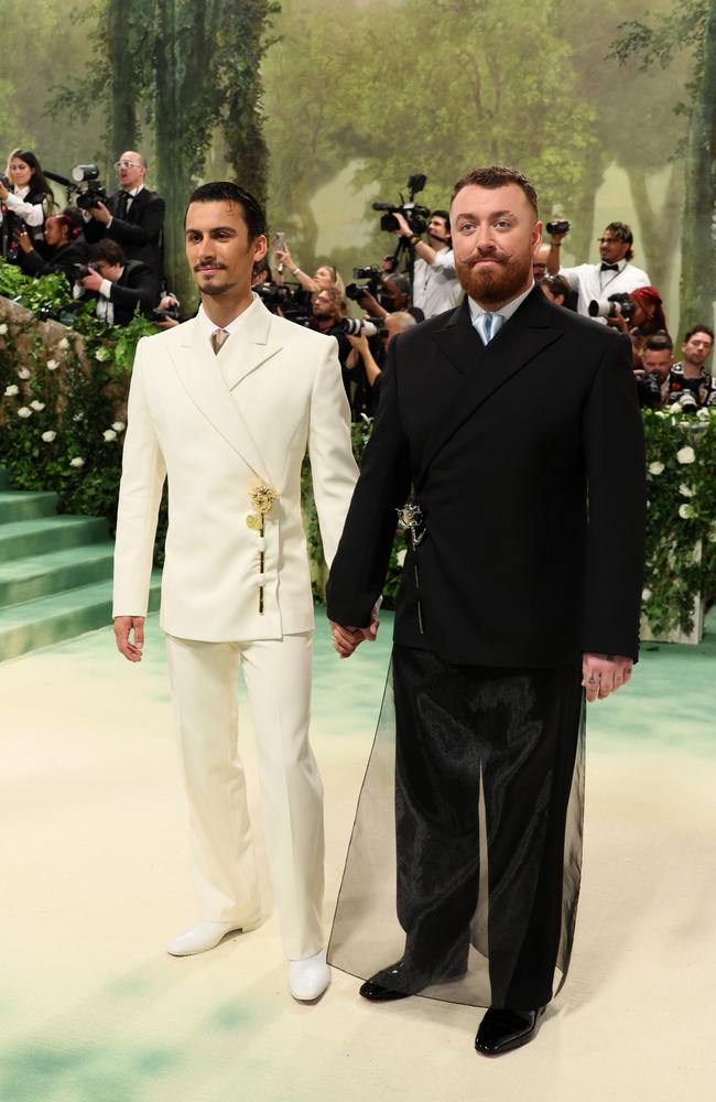 Christian Cowan and Sam Smith attend The 2024 Met Gala in New York City. Photo: Dia Dipasupil/Getty Images
