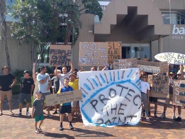 The balna.nsw Instagram page posted this photo after the decision on the World Surf League event at Lennox Head, with the caption: "What a community".