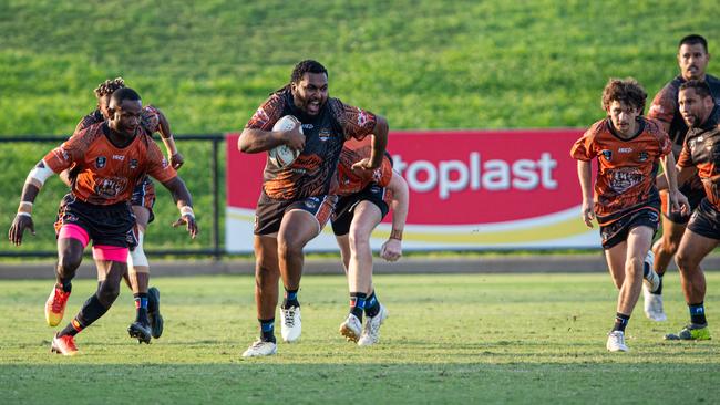 Timothy Muhamad at the 2024 Deadly Cup Carnival between the Indigenous All Stars and Territory All Stars. Picture: Pema Tamang Pakhrin