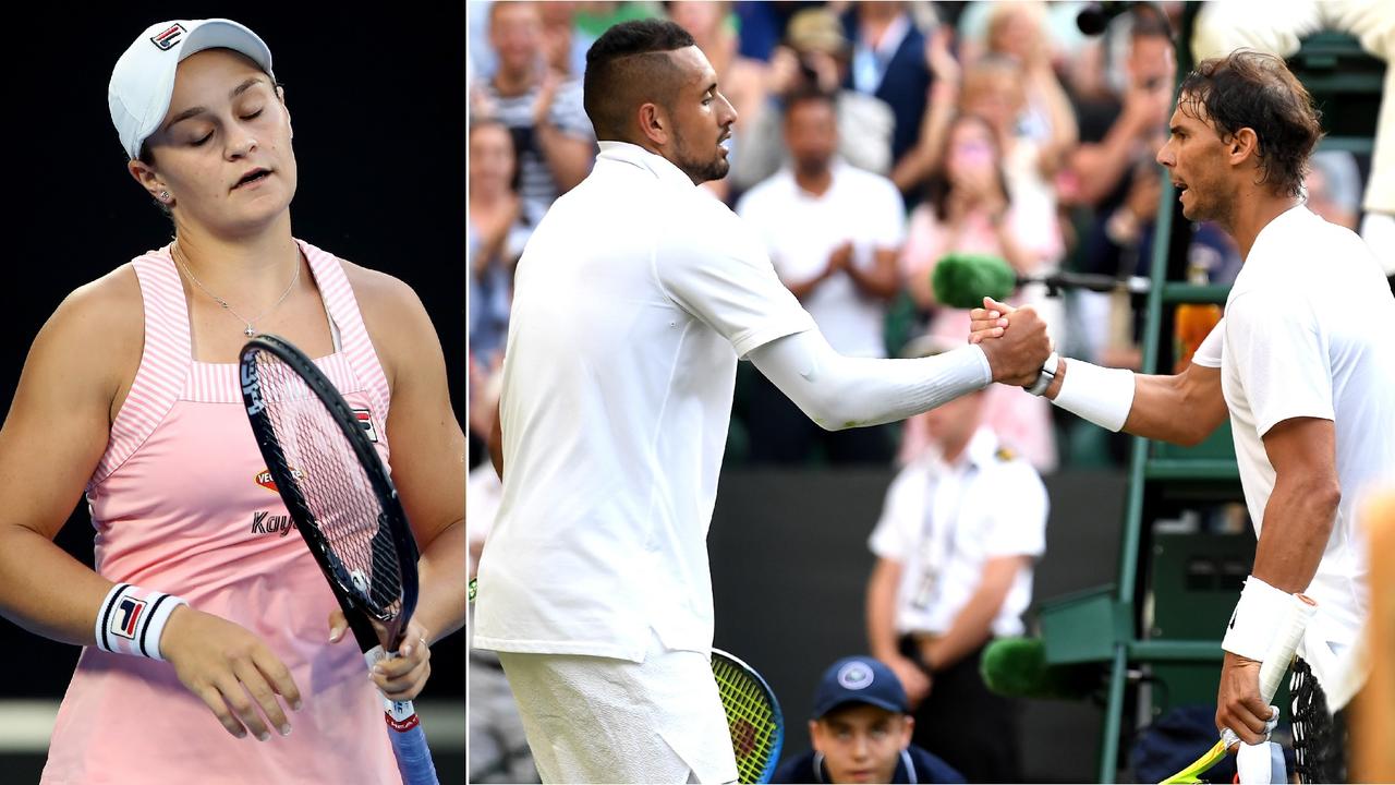 Ash Barty's run as No.1 seed at the Australian Open is a bit tricky, while Nick Kyrgios and Rafael Nadal are set to collide.