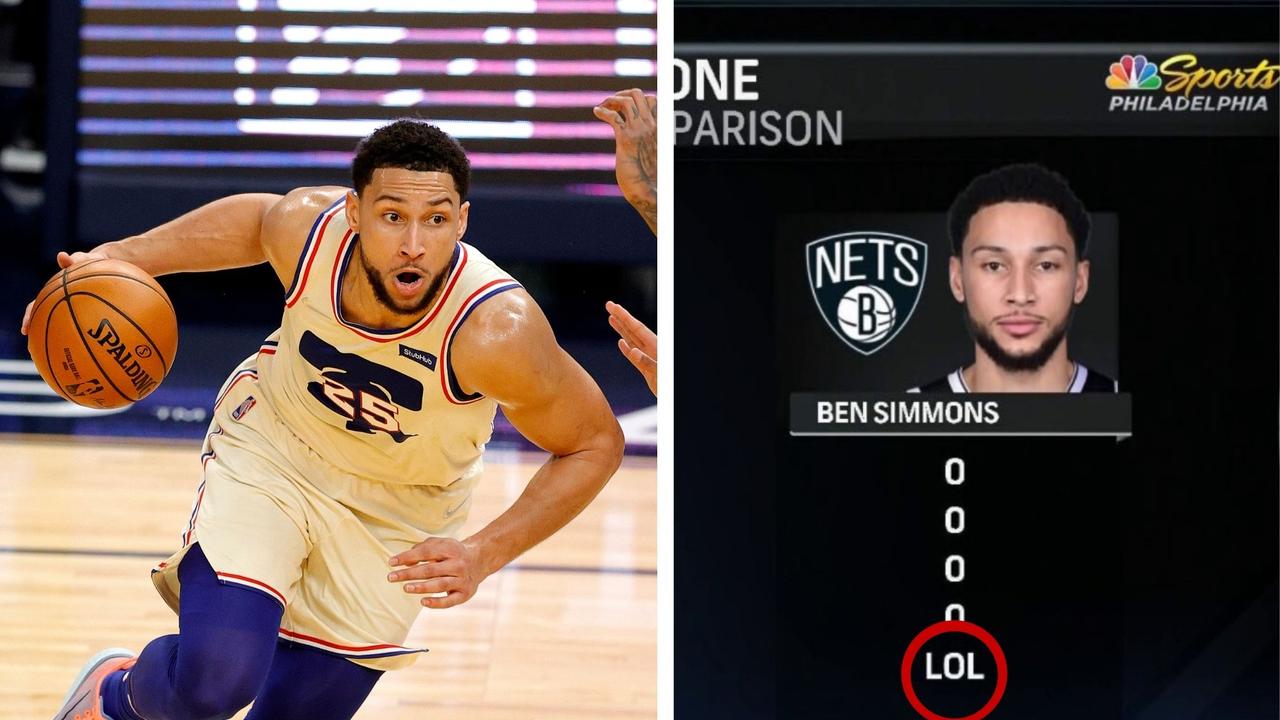 NBA 2022: NBC Philadelphia's graphic roasts Ben Simmons' three-point  shooting, James Harden comparison