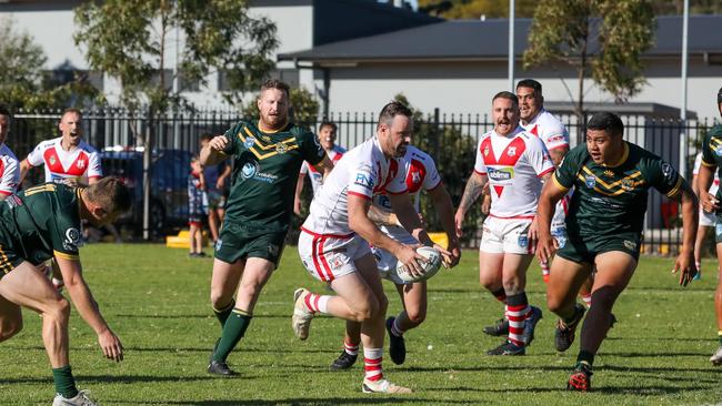 Scott Gowans scoring against Wyong. Picture: Nick Friend