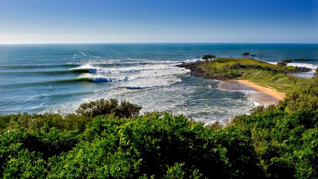 The waves off Angourie Point Beach, Angourie. Photo: Destination NSW