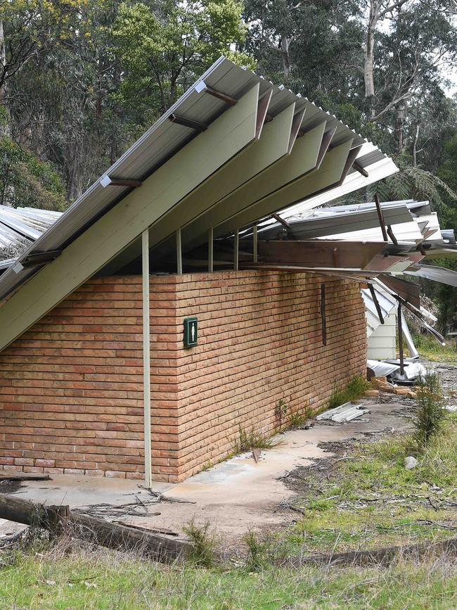 Damaged toilet block at the picnic ground. Picture: James Ross