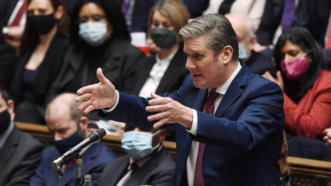 Labour leader Keir Starmer speaks during Prime Minister's Questions last week. Picture: Getty Images.